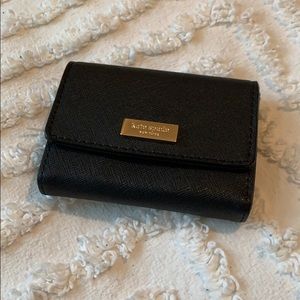 Kate Spade black leather card holder